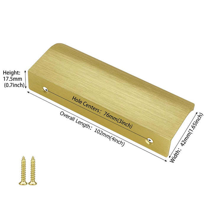 Edge Drawer Pulls Gold Cabinet Door Handles Hardware -Homdiy