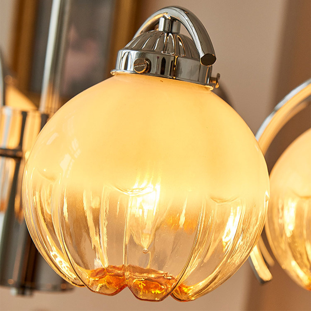 Retro Flower Shape Bauhaus Glass Chandelier -Homdiy