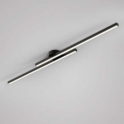 Modern Aluminium Long Strip Semi Flush Mount LED Ceiling Light For Living Room