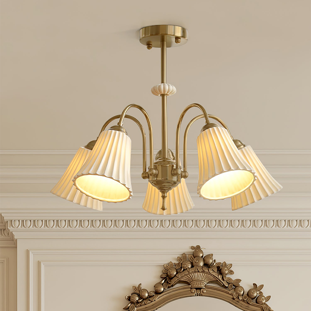 Medieval Ceramic Trumpet Chandelier -Homdiy