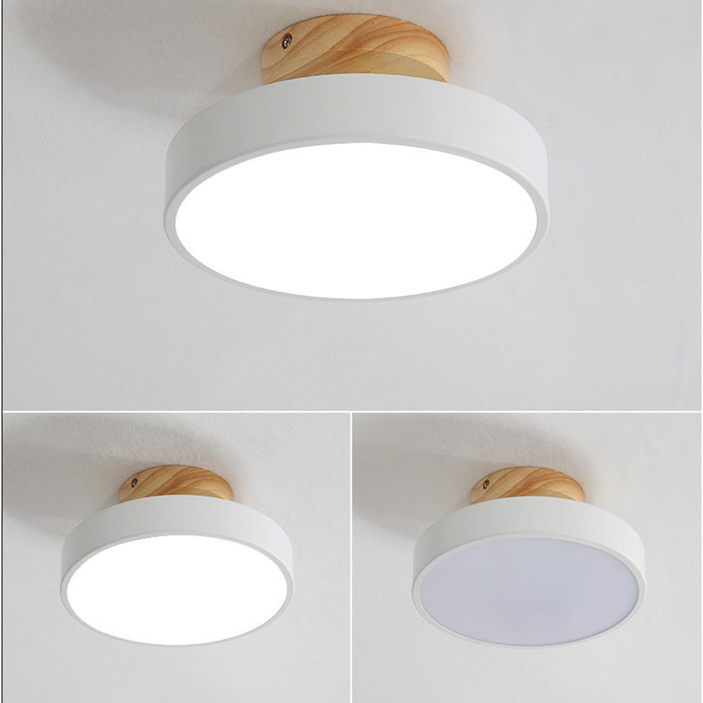 Simple Round Hallway Semi Flush LED Ceiling Lights