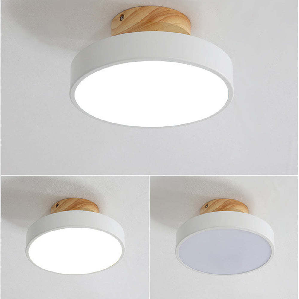 Simple Round Hallway Semi Flush LED Ceiling Lights