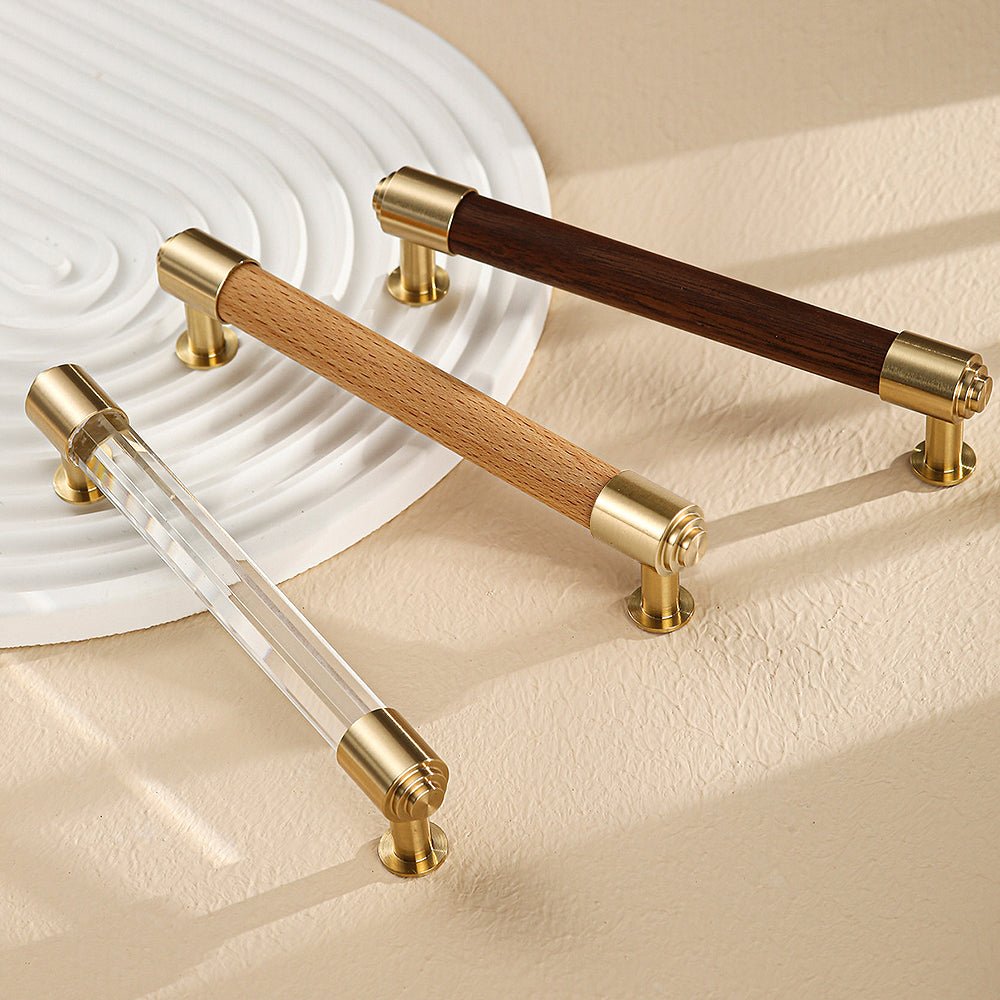  Decorative Brass Crystal Wooden Drawer Pulls