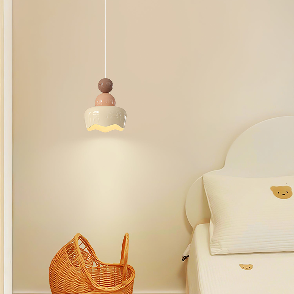 Cream Sunny Rain Doll Bedroom Pendant Light -Homdiy