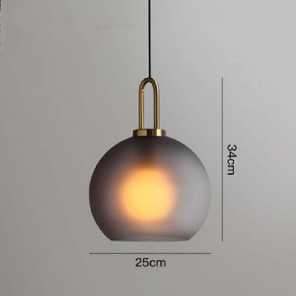 Glass Ball Round Pendant Lamp -Homdiy