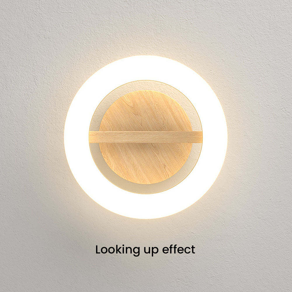 Acrylic Circle Wood LED Hallway Ceiling Light