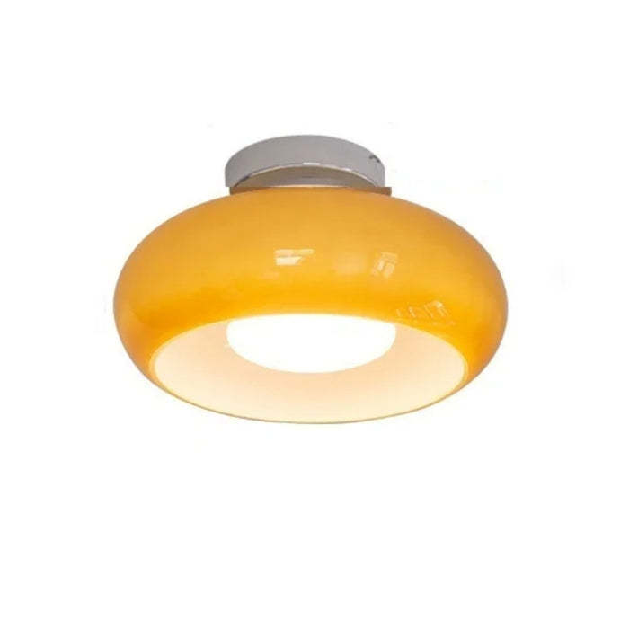 Mid-Century Dome Glass Flush Mount Ceiling Light for Hallway -Homdiy