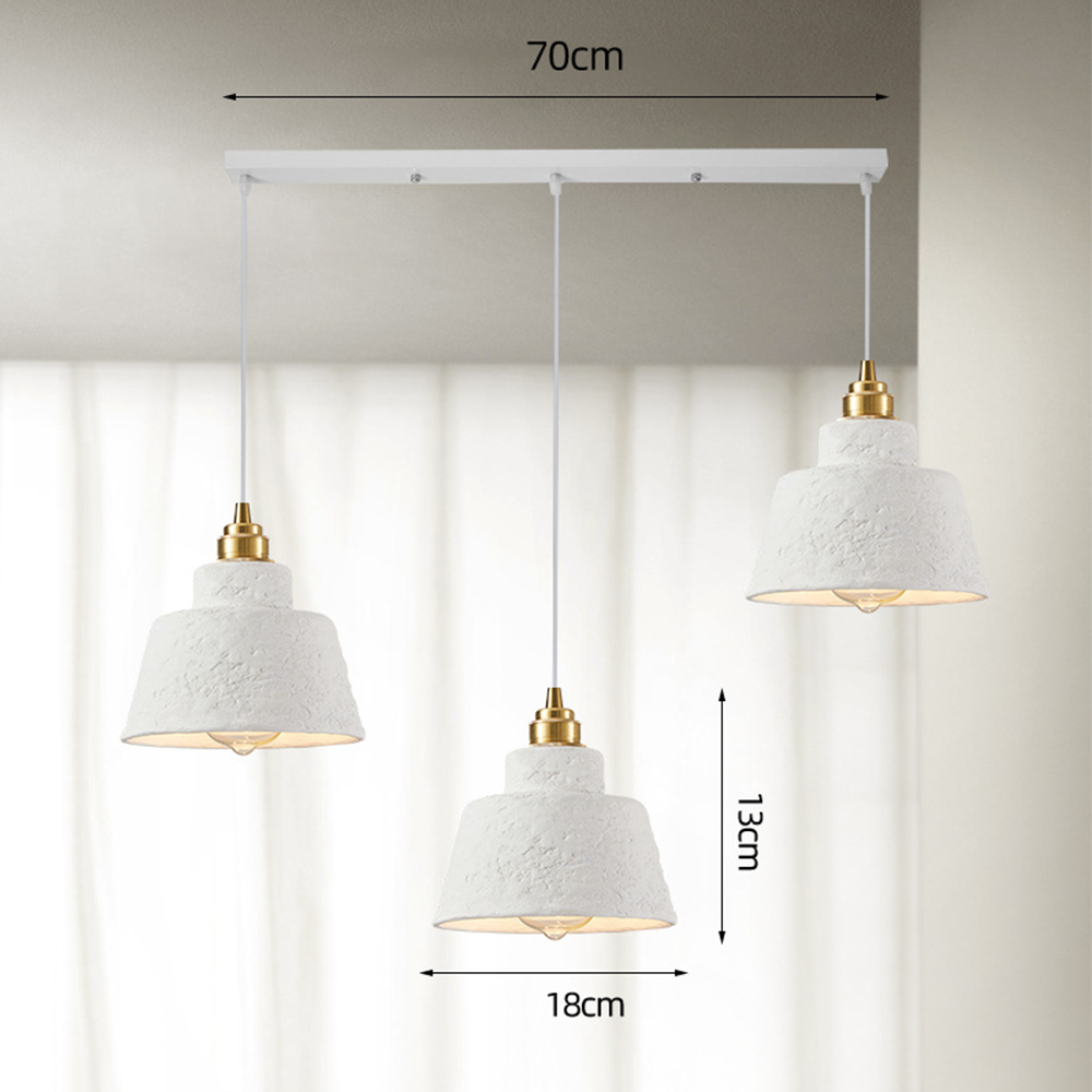 Nordic Wabi-Sabi Style Pendant Lights Cream Iron Lamps -Homdiy
