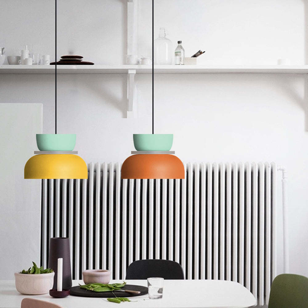 Simple Nordic Metal Colorful Dining Room Pendant Light