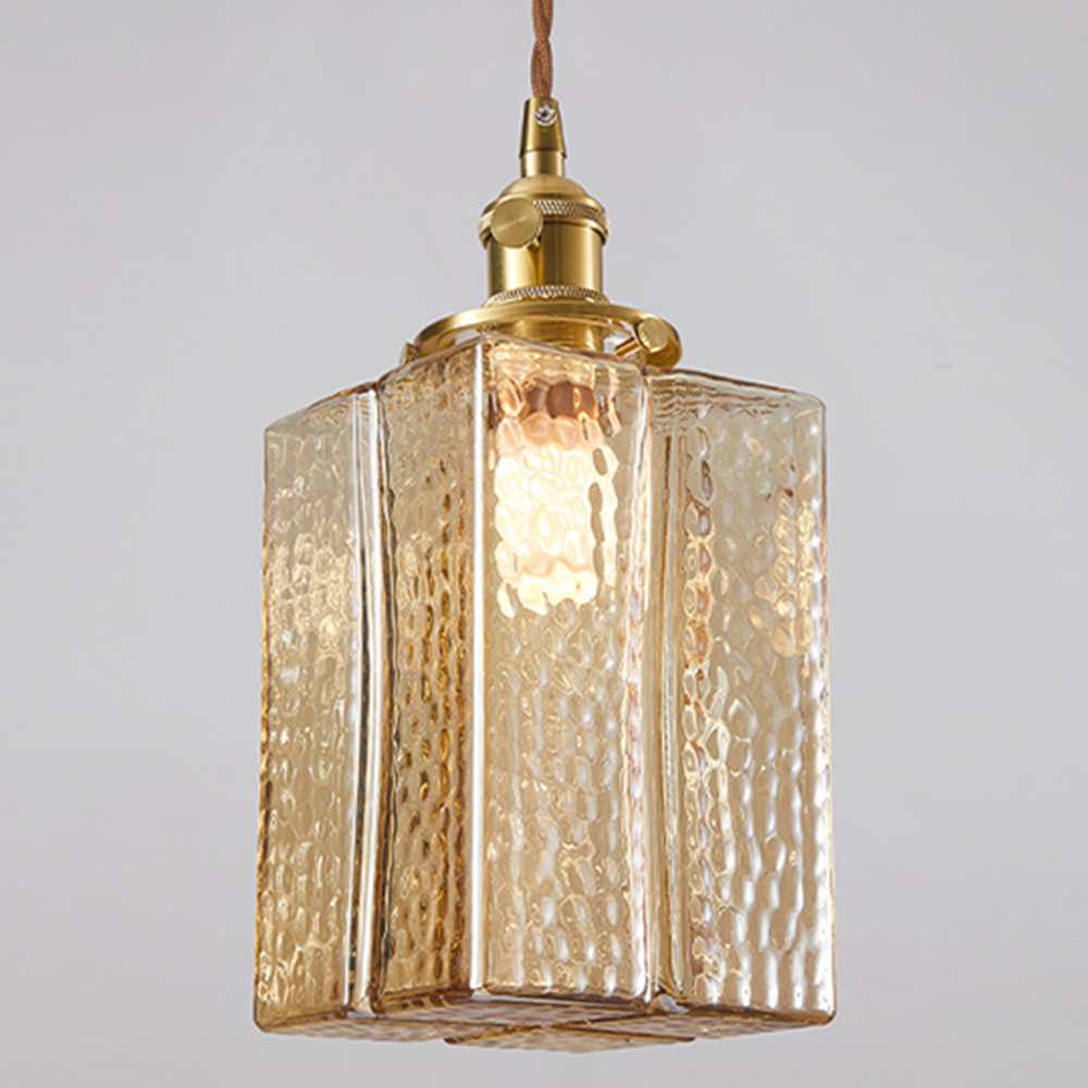 Vintage Glass Clear Dining Room Pendant Light -Homdiy