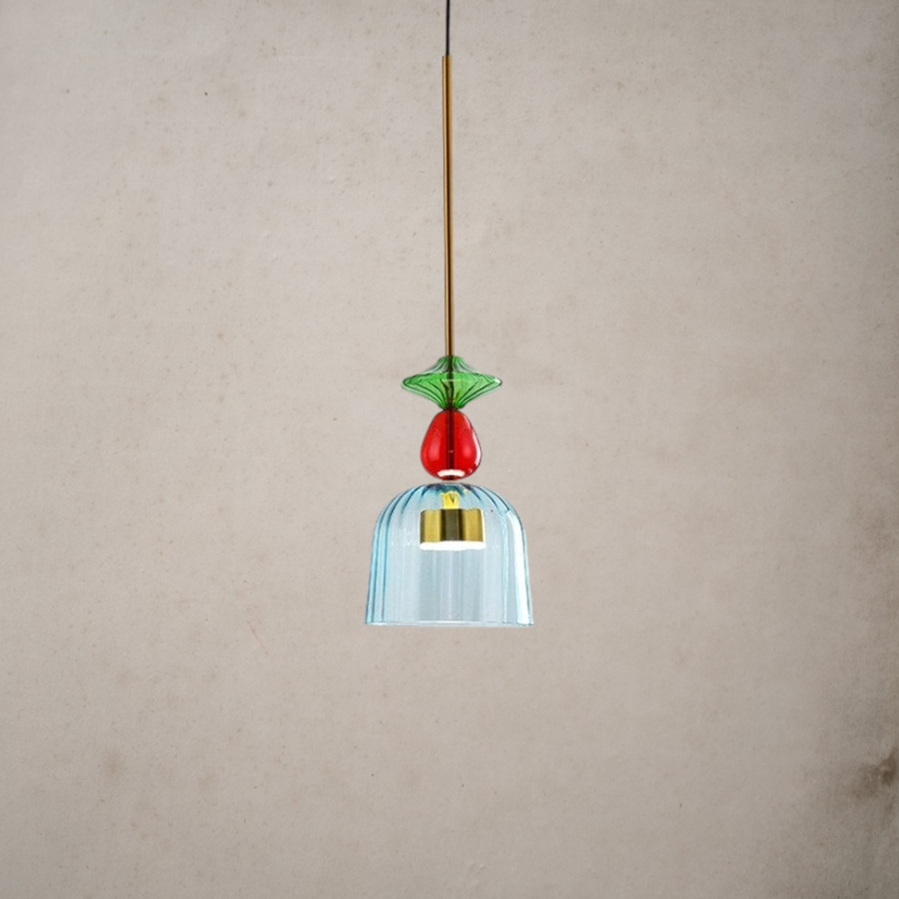 Vintage Colored Glass Pendant Light -Homdiy