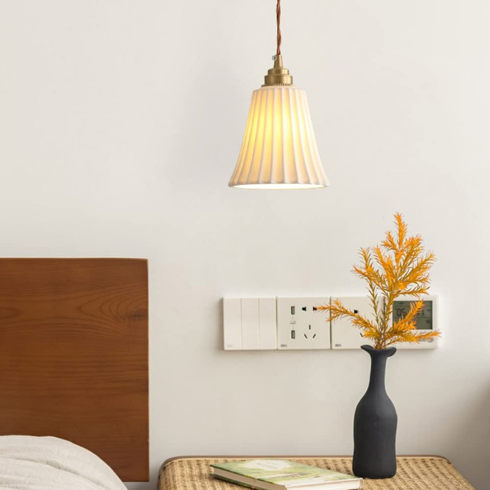 Modern Trumpet Ceramic Pendant Light -Homdiy
