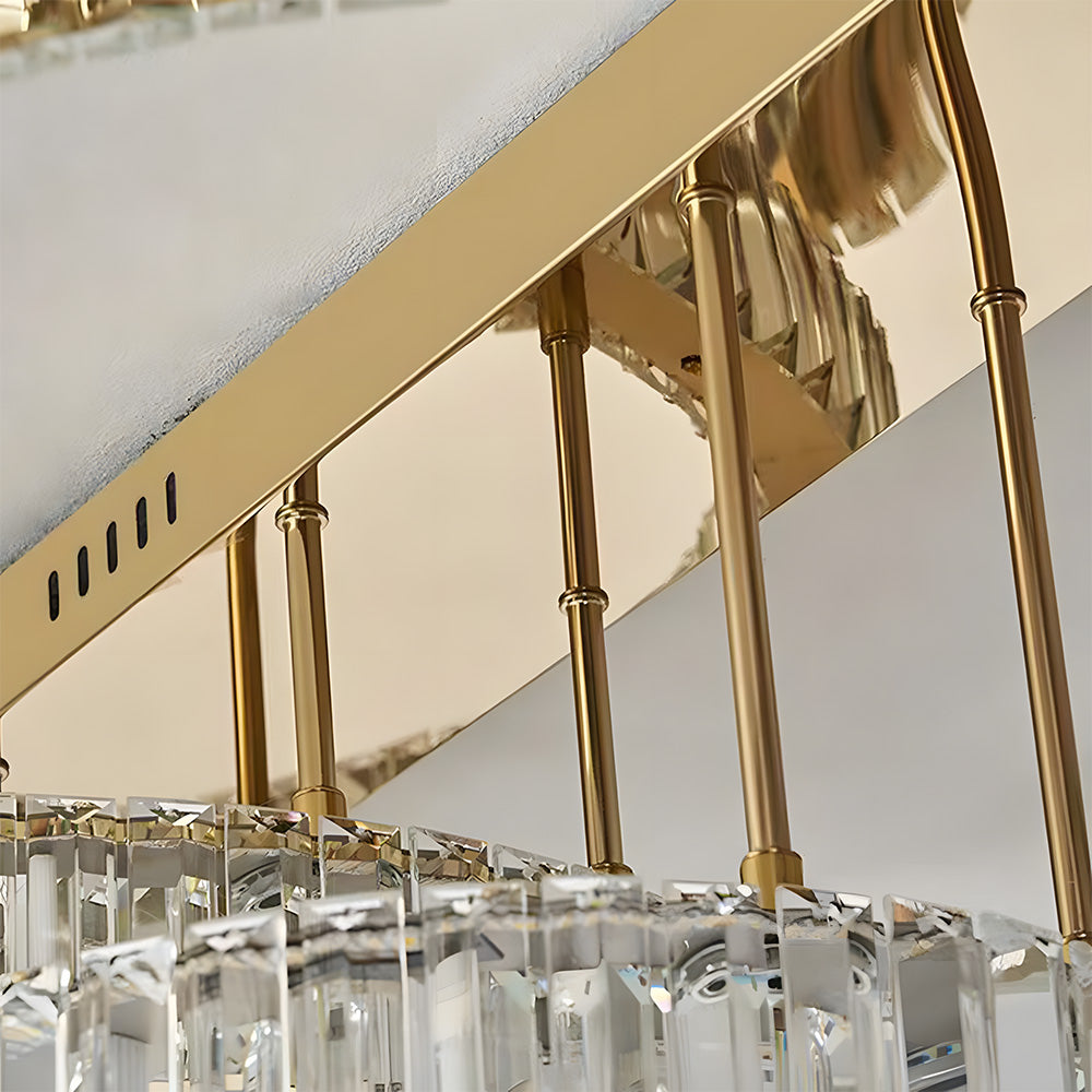 Modern Gold Crystal LED Ring Flush Mount Ceiling Light