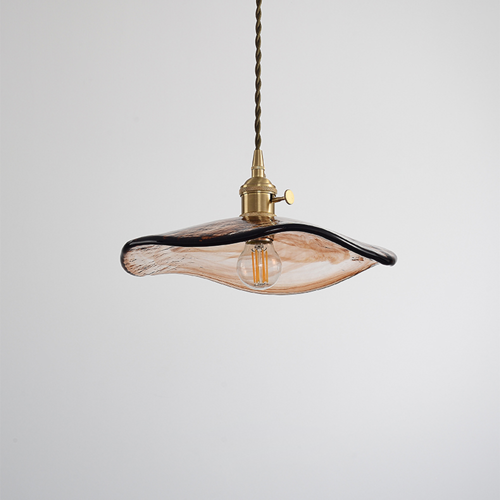 Stylish Flower Petal Glass Pendant Light -Homdiy