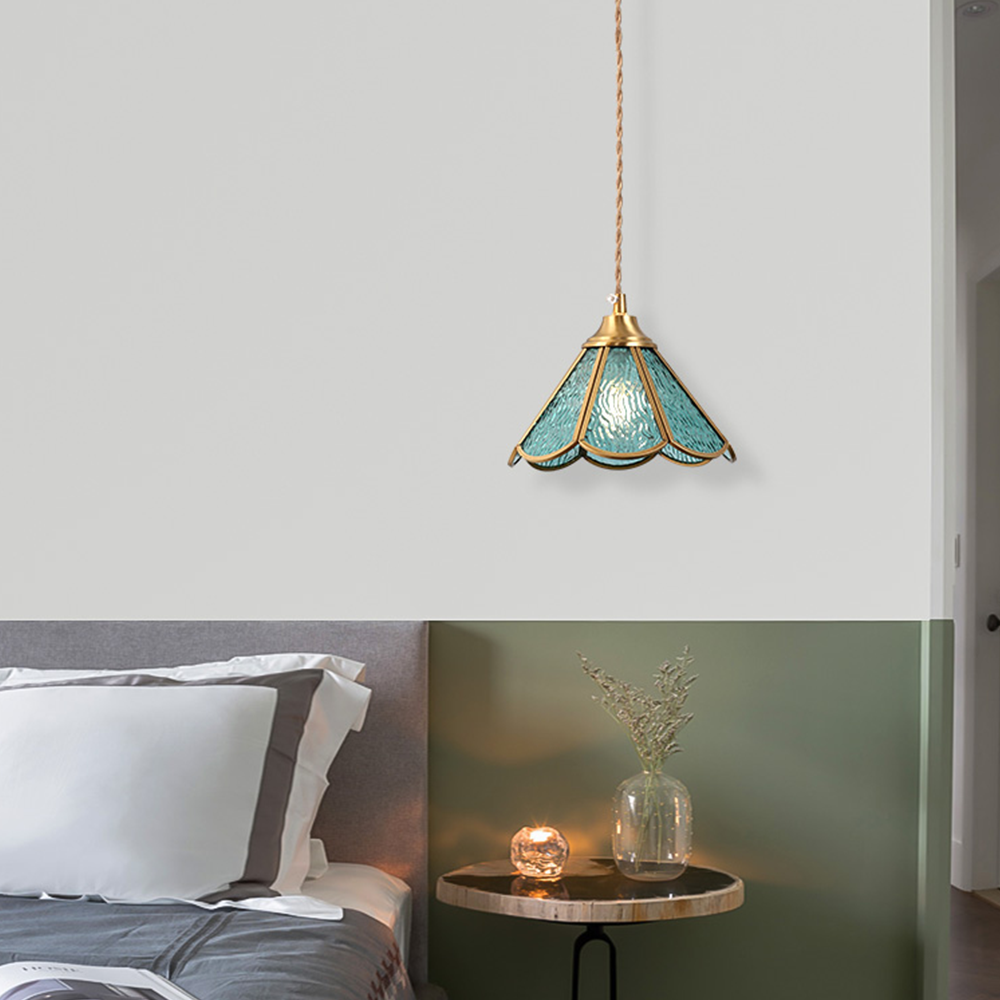 Modern Tiffany Flower Glass Pendant Light for Kitchen Island -Homdiy