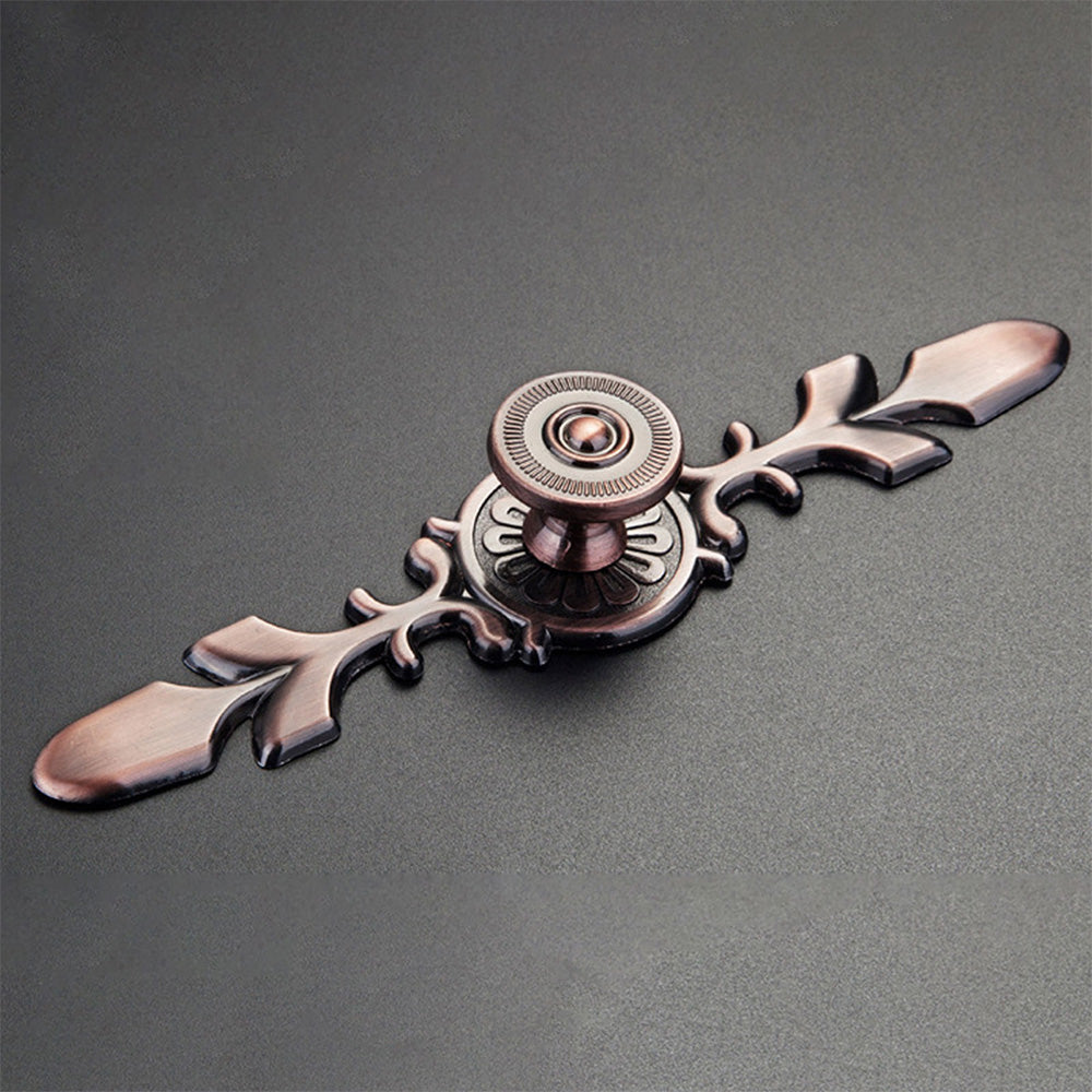 Modern Drawer Pulls Handles Cabinet Door Handle With Plate Flower -Homdiy