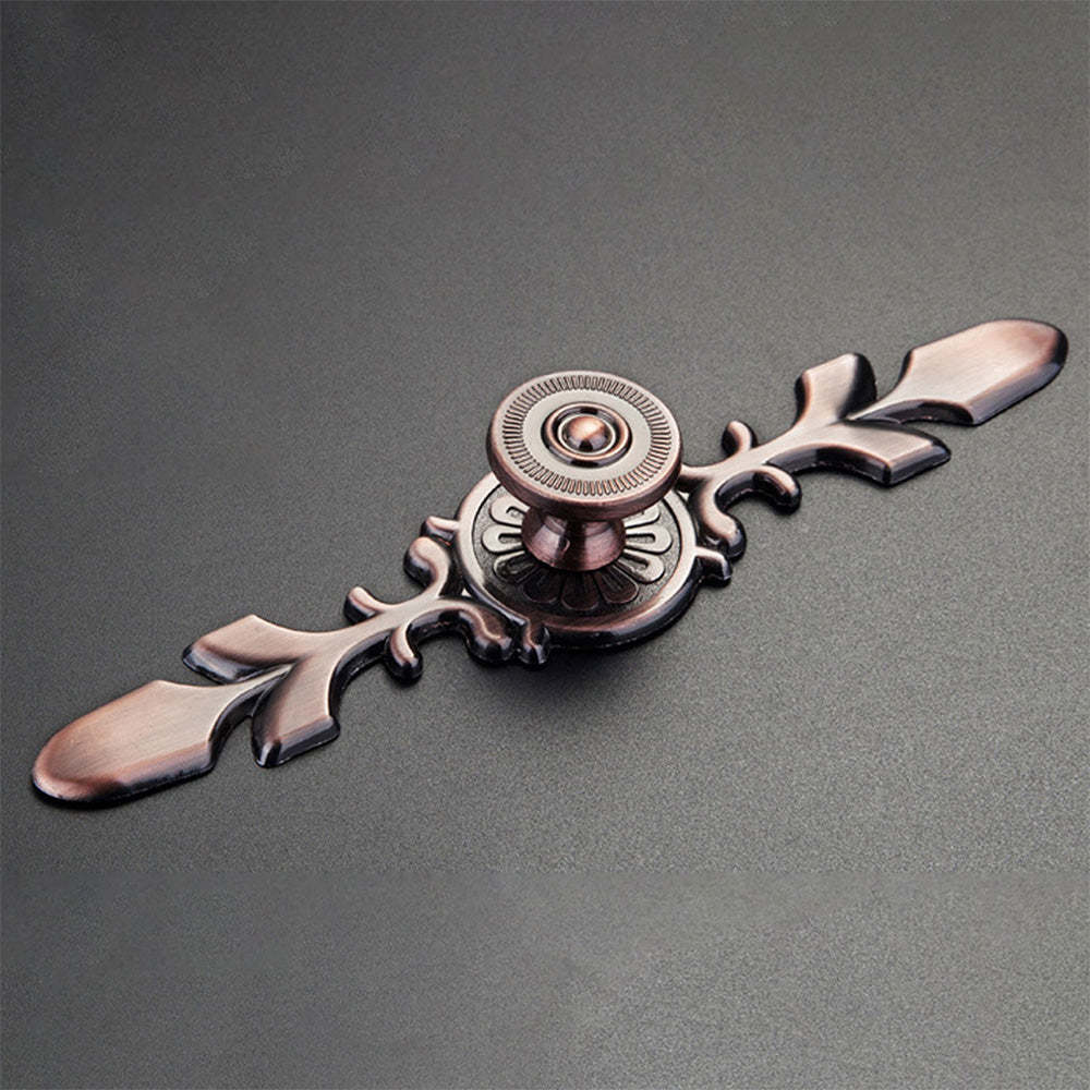 Modern Drawer Pulls Handles Cabinet Door Handle With Plate Flower -Homdiy