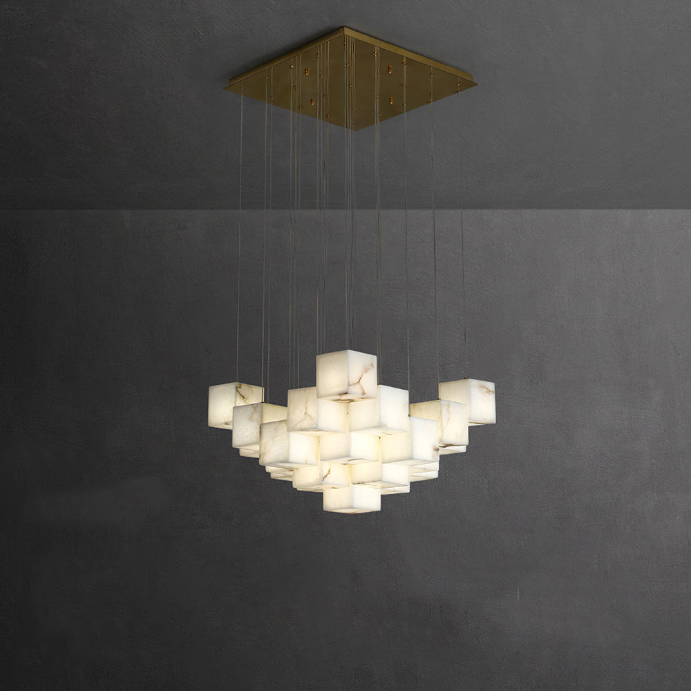 Multiple Boxes Artistic Geometric Shape Modern Elegant Hanging Light Fixture -Homdiy