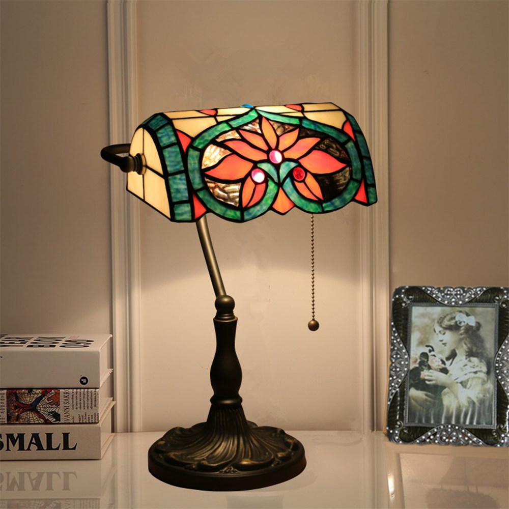 Retro Decor Tiffany Table Lamp for Living Room -Homdiy