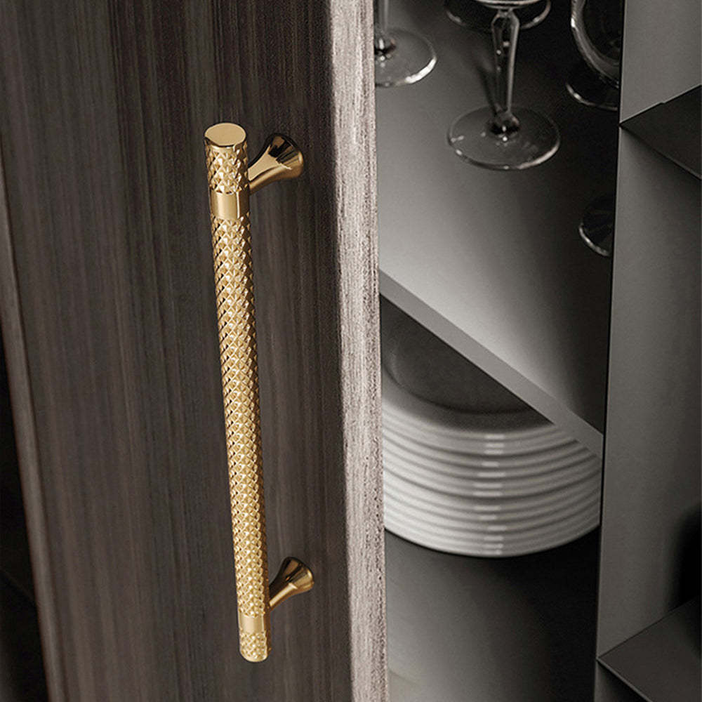 Shiny Modern Zinc Alloy Titanium Gold Black Door Handles