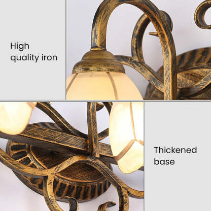 Vintage Multi-Head Flower Shape Bathroom Vanity Wall Lighting -Homdiy