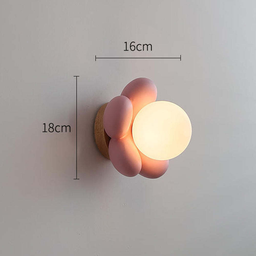 Modern Cute Flower Bedside Wall Light -Homdiy