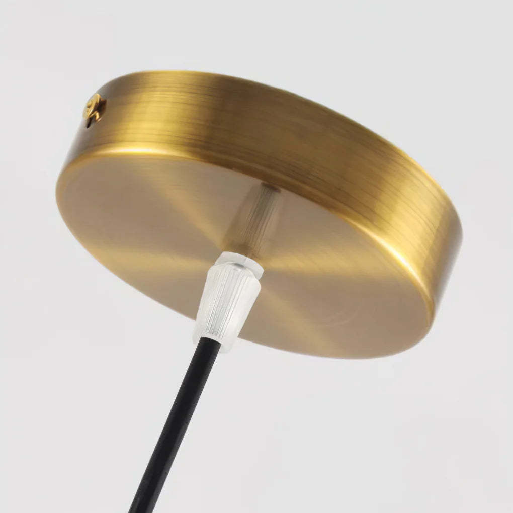 Flying Saucer Walnut Round Vintage Hanging Lamp -Homdiy