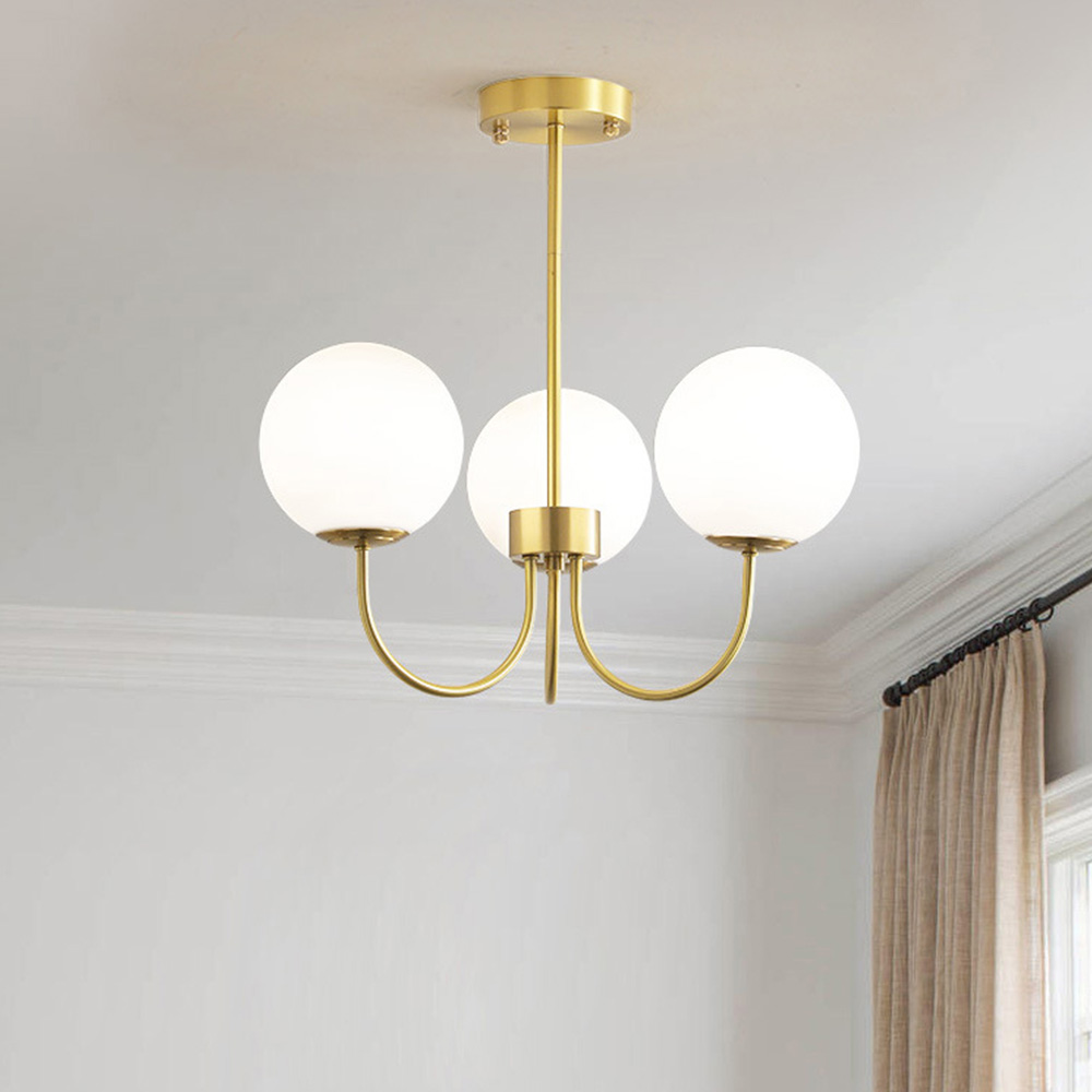 Bubb White Glass Marshmallow Chandelier