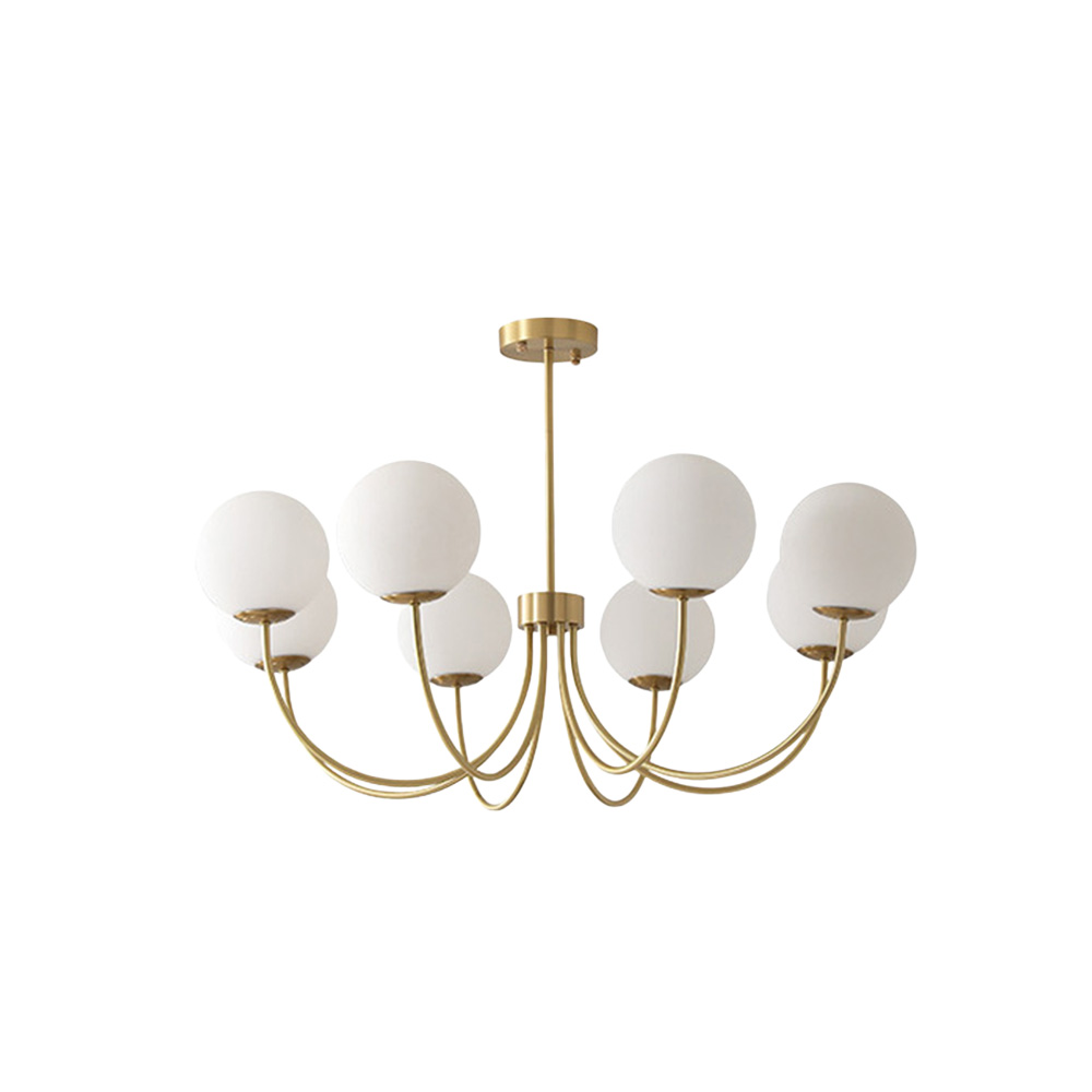 Bubb White Glass Marshmallow Chandelier