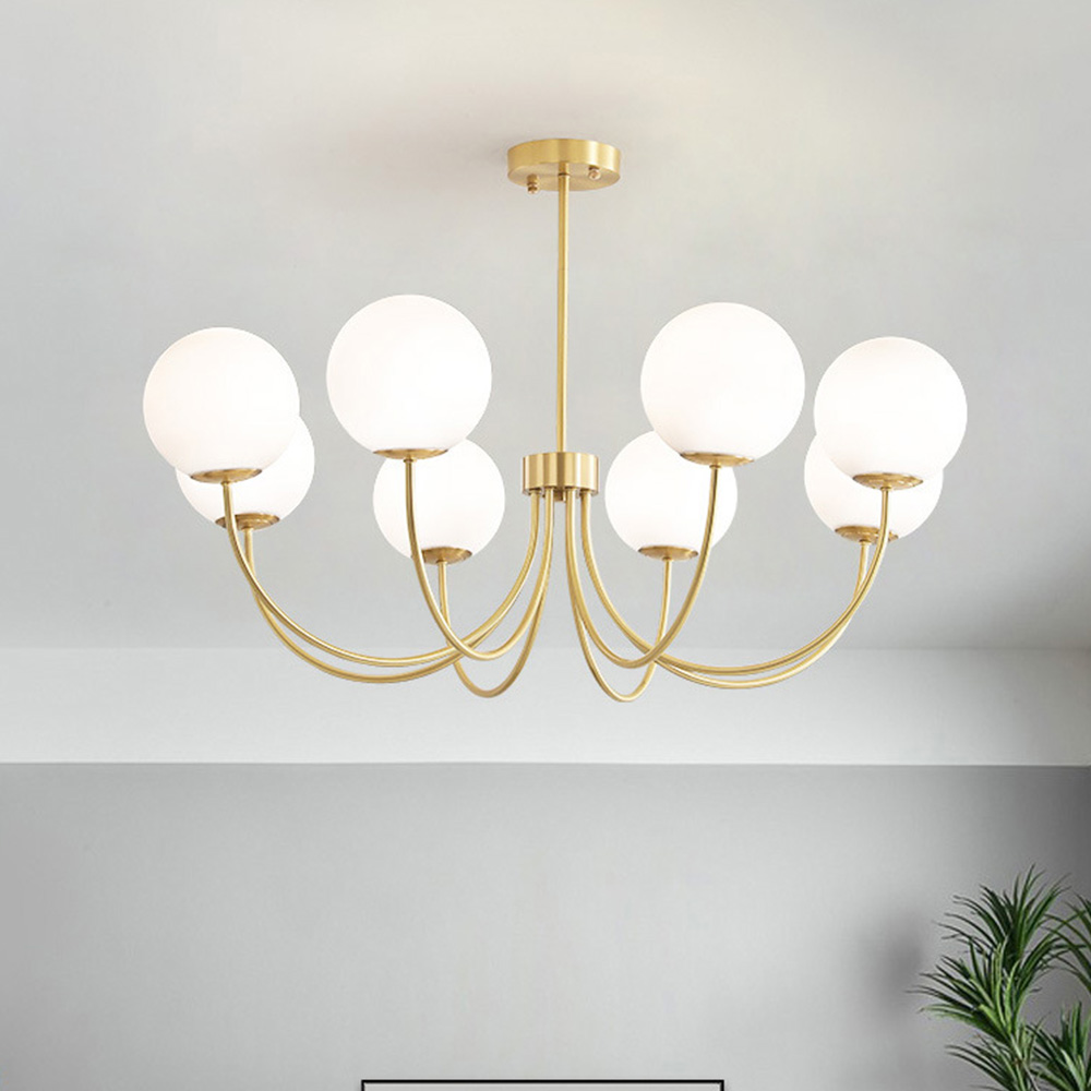Bubb White Glass Marshmallow Chandelier