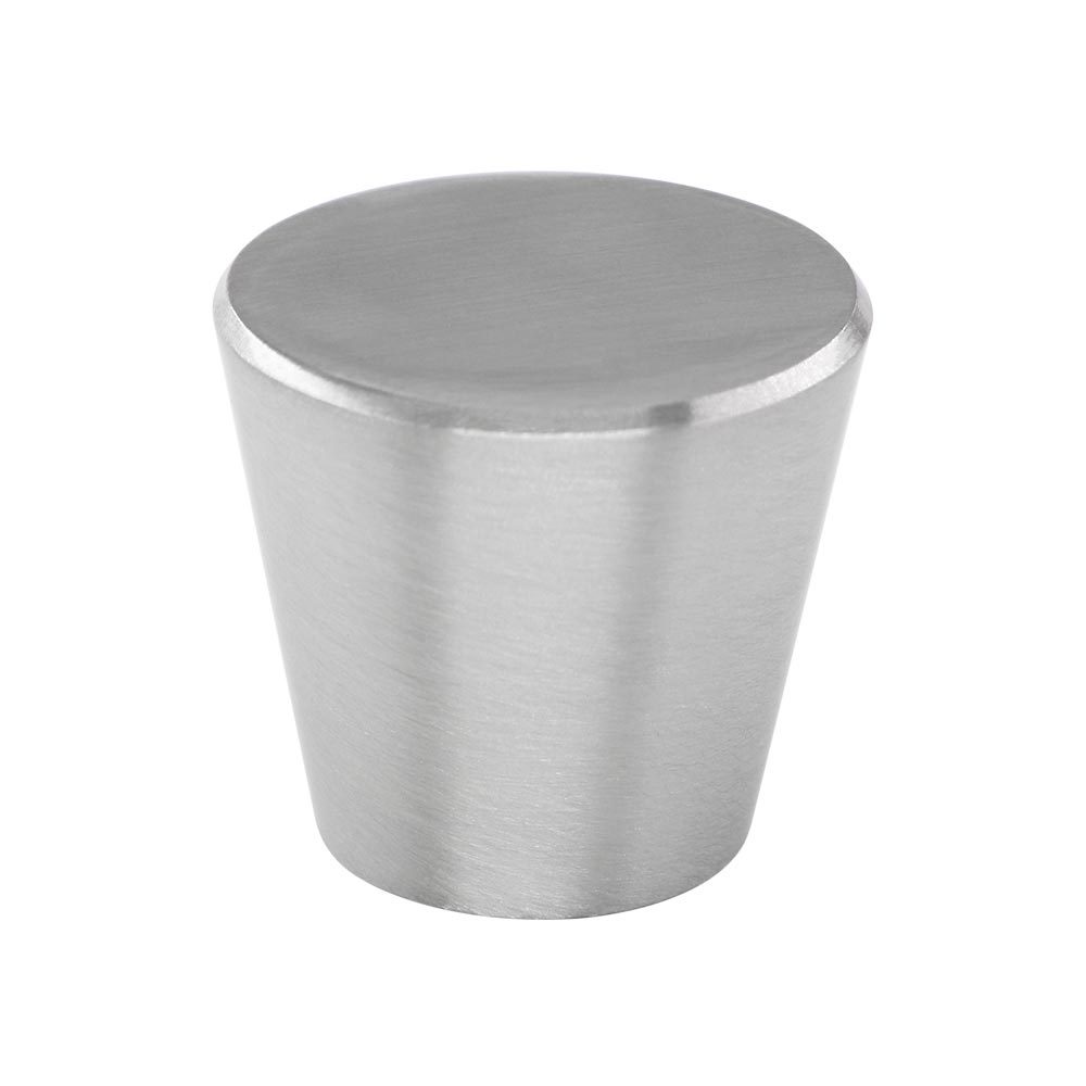 12 Pack Euro Style Sliver Kitchen Cabinet Knobs 1'' Diameter Solid Cone Shape(LS745SNB) -Homdiy