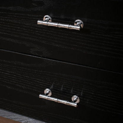 Light French Bamboo Polished Brass Drawer Pulls