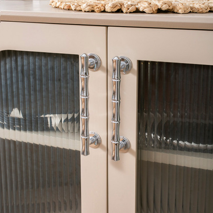 Light French Bamboo Polished Brass Drawer Pulls