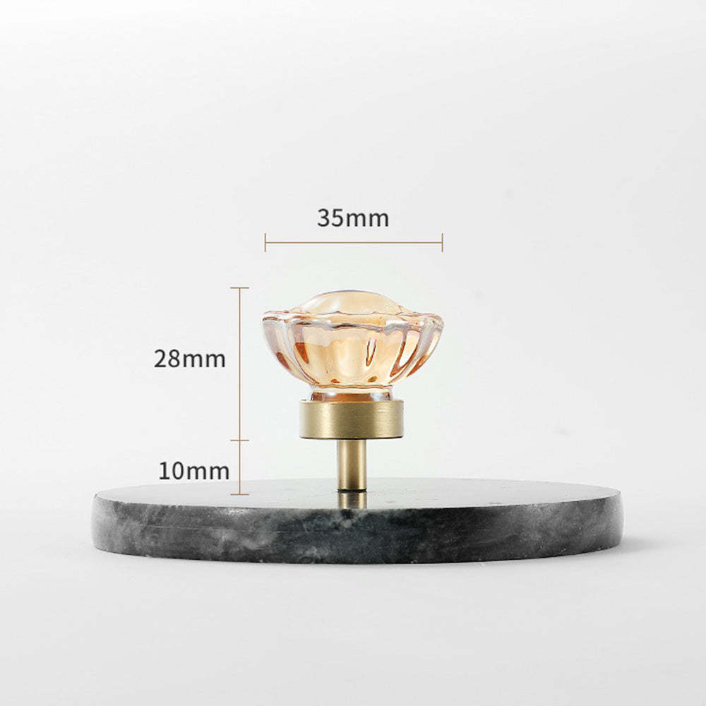 Modern Gold White Crystal Drawer Knobs Drop Handles -Homdiy