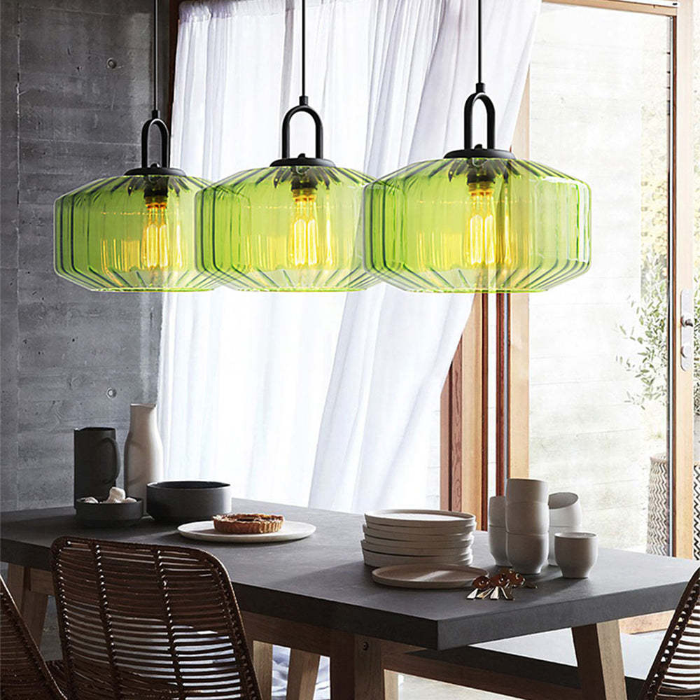 Farmhouse Glass Pendant Light For Kitchen Island -Homdiy