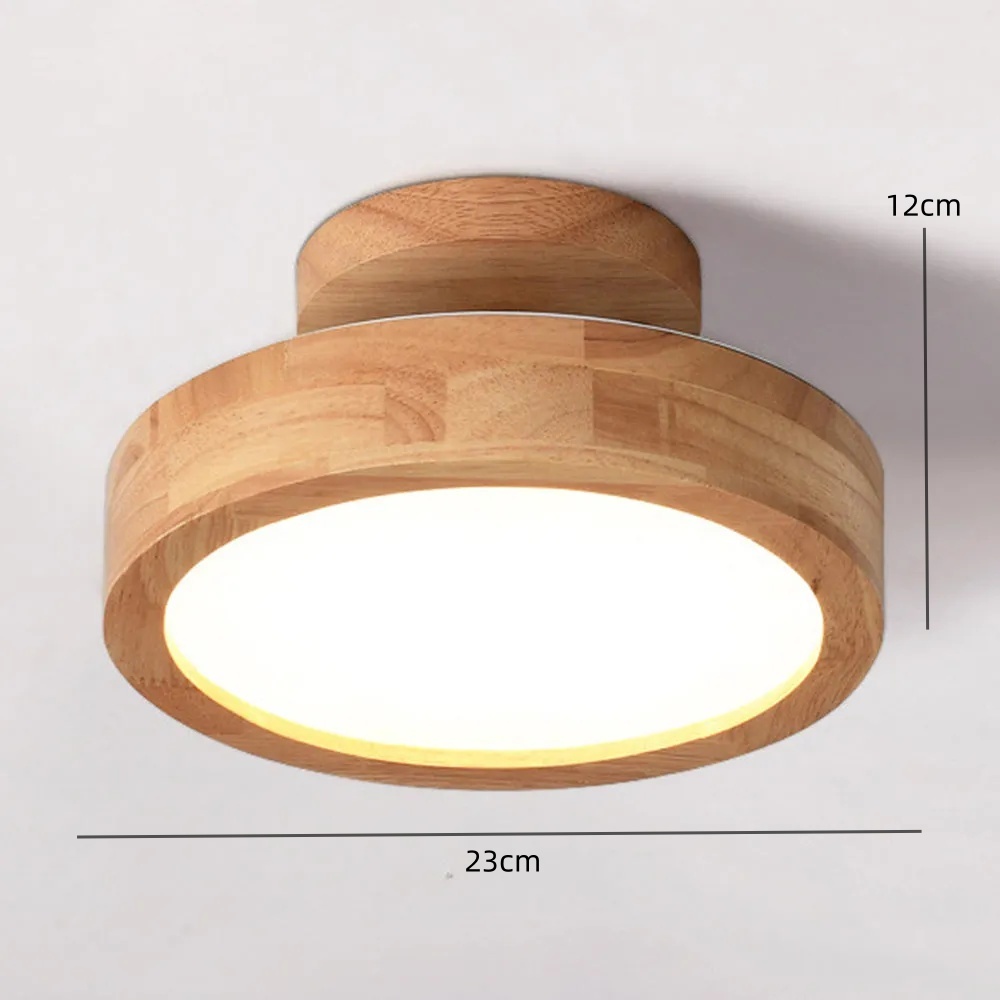 Wood Small LED Ceiling Light For Hallway