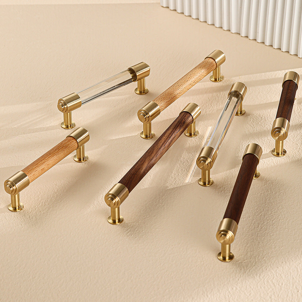  Decorative Brass Crystal Wooden Drawer Pulls
