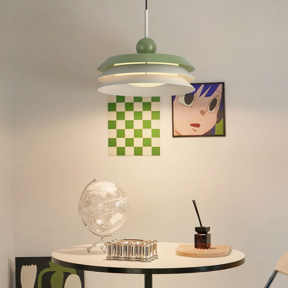 Modern Morandi Layered Metal Pendant Light -Homdiy