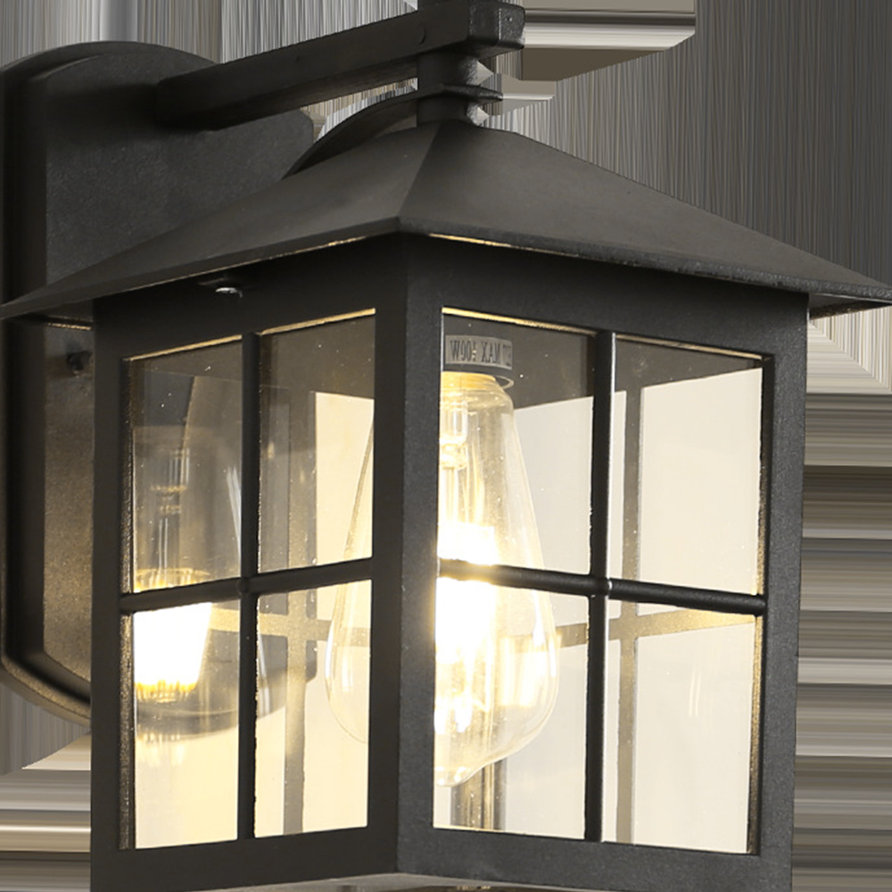 Simple Alessio Black Outdoor Wall Lamp -Homdiy