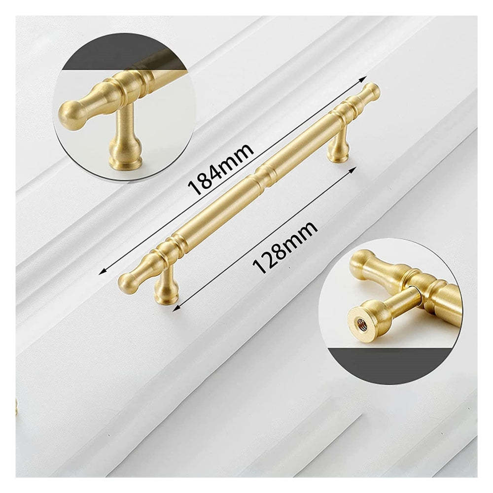 Antique Gold Door Handles Vintage Kitchen Cabinet Pulls -Homdiy
