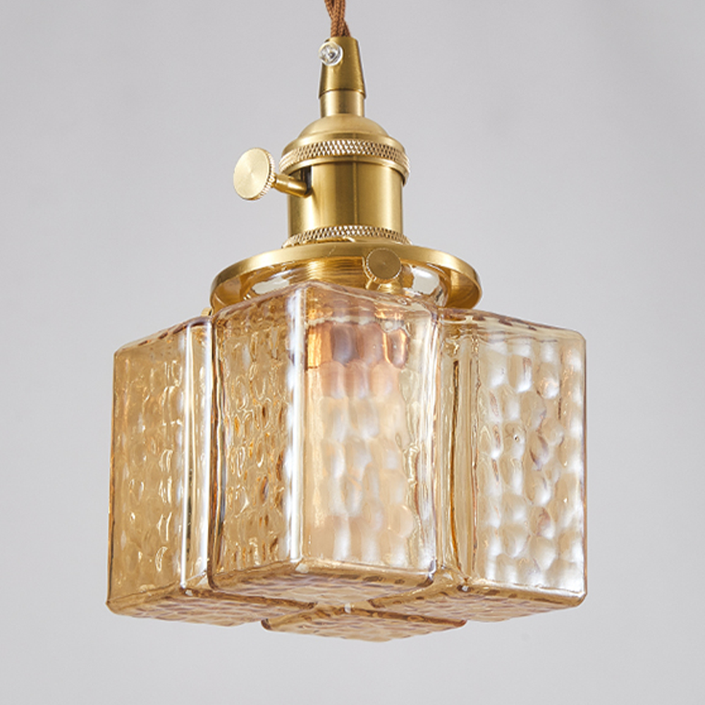 Vintage Glass Clear Dining Room Pendant Light -Homdiy