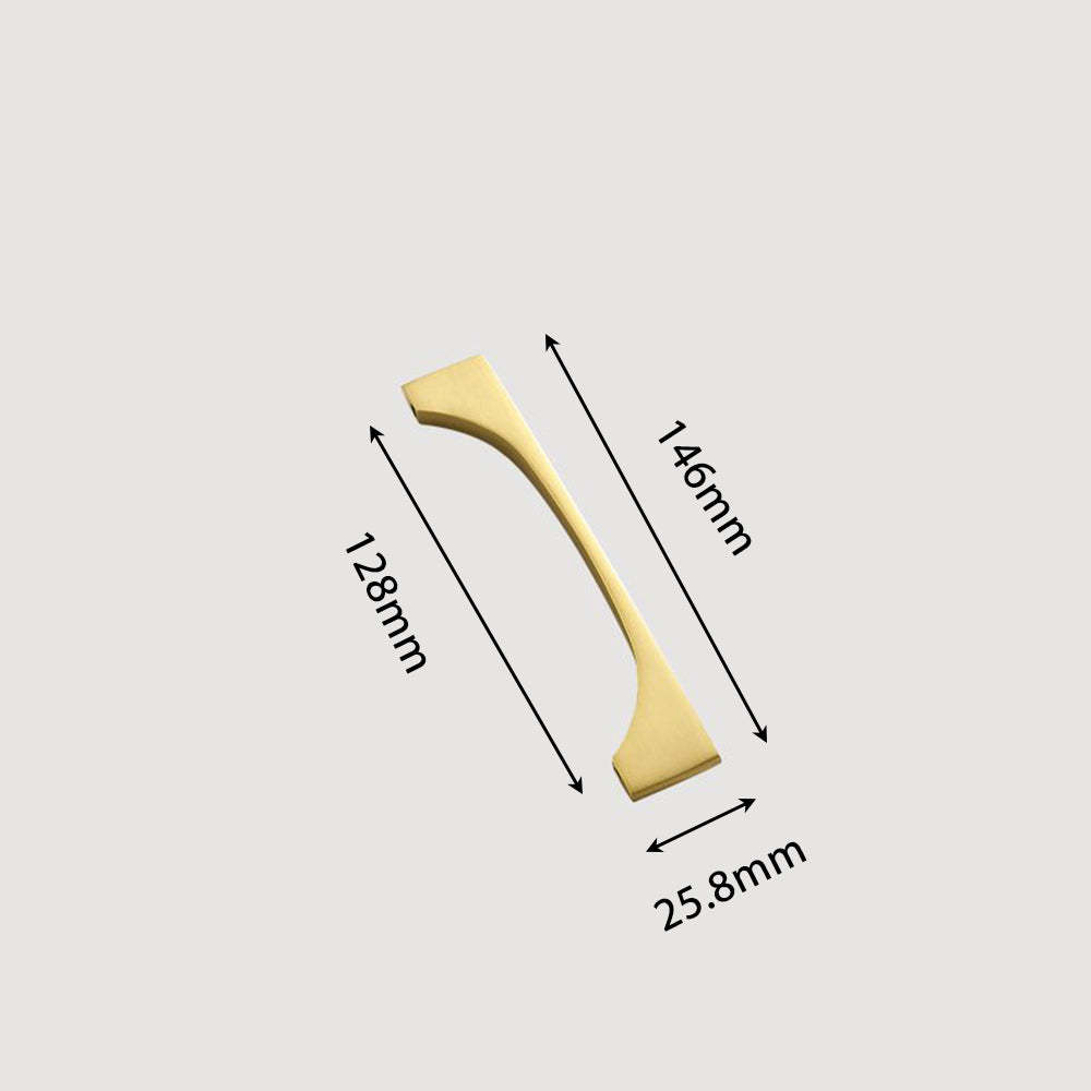 Modern Gold Brass Cabinet and Drawer Handles -Homdiy