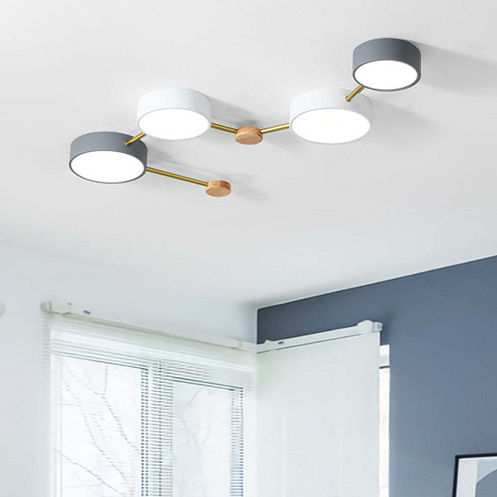 Nordic Multi-Head LED White Ceiling Light for Living Room