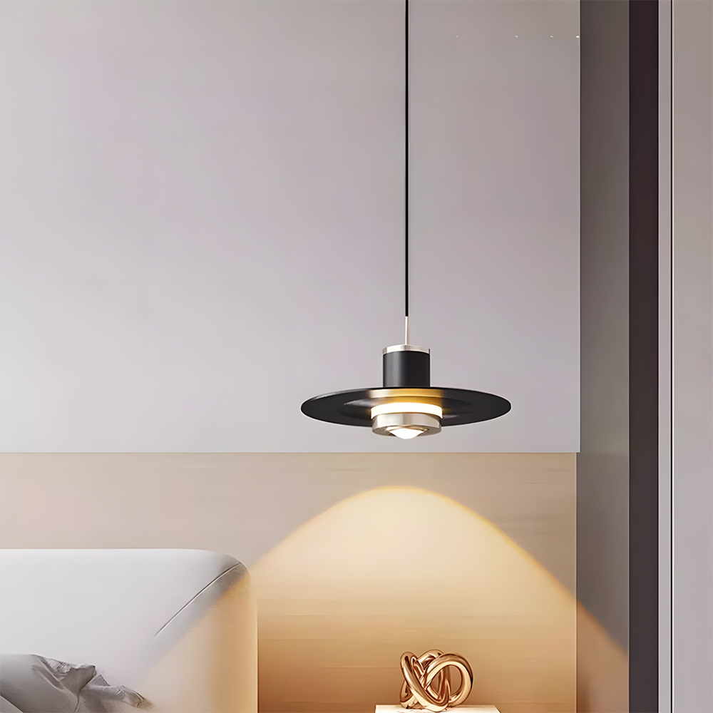 Sleek Acrylic Metal LED Hanging Light For Kitchen Ceiling Fixture