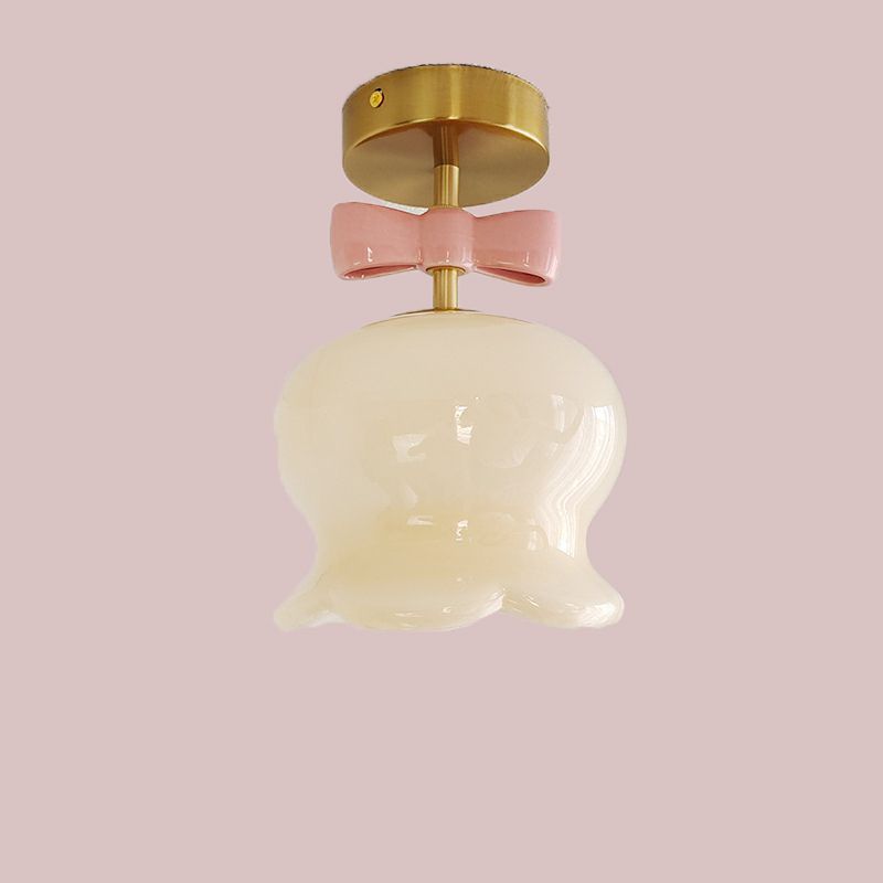 Modern Cream Style Flower Shaped Ceiling Lighting