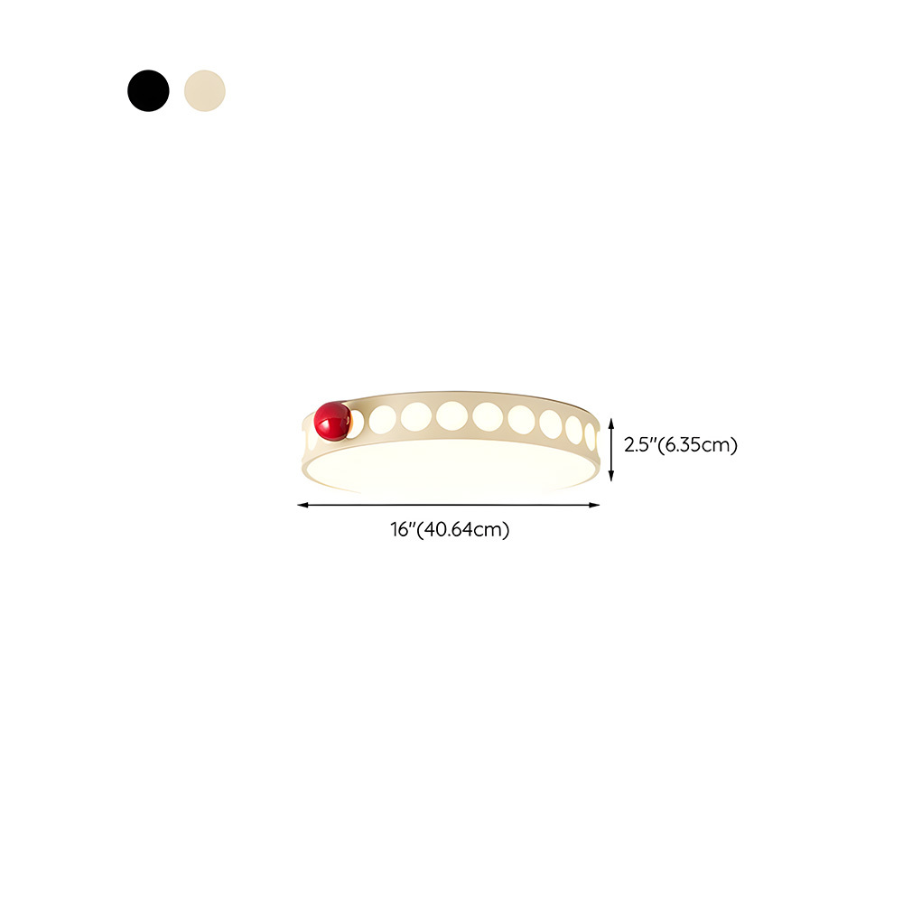 [Copy]Flush Mount Cream Style Acrylic Bedoom LED Ceiling Light