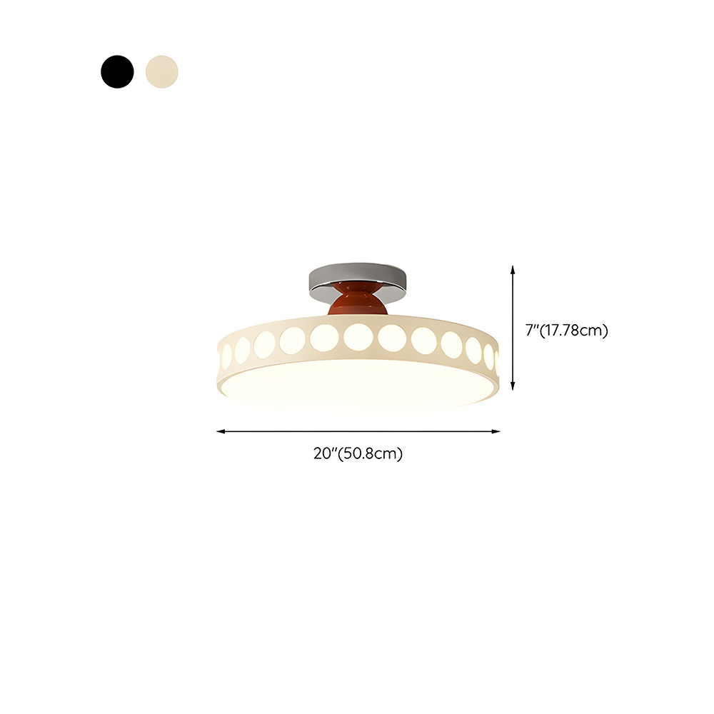 [Copy]Flush Mount Cream Style Acrylic Bedoom LED Ceiling Light