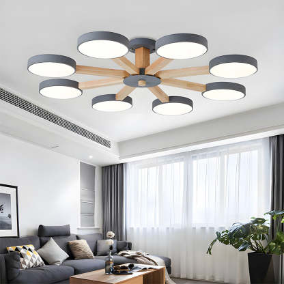 Nordic Multi-Ring LED Ceiling Light for Living Room