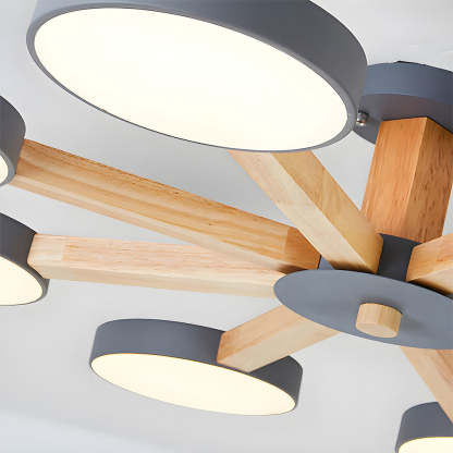 Nordic Multi-Ring LED Ceiling Light for Living Room