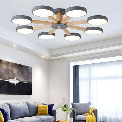 Nordic Multi-Ring LED Ceiling Light for Living Room